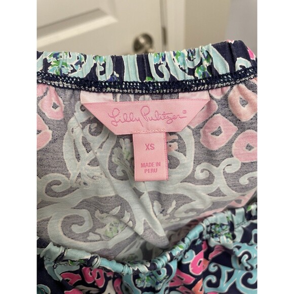 Lilly Pulitzer Marlisa Strapless Maxi Dress XS Bright Navy Behind the Gate - Picture 4 of 5